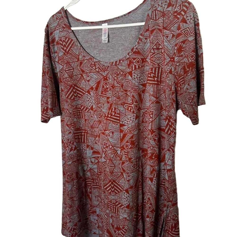LuLaRoe Geometric Print Short Sleeve Tunic Top
